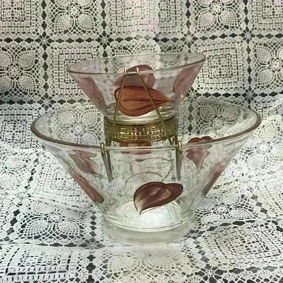 Vintage Glass Chip & Dip Set
Mid Century Modern Brown & Gold - Picture 3 of 16